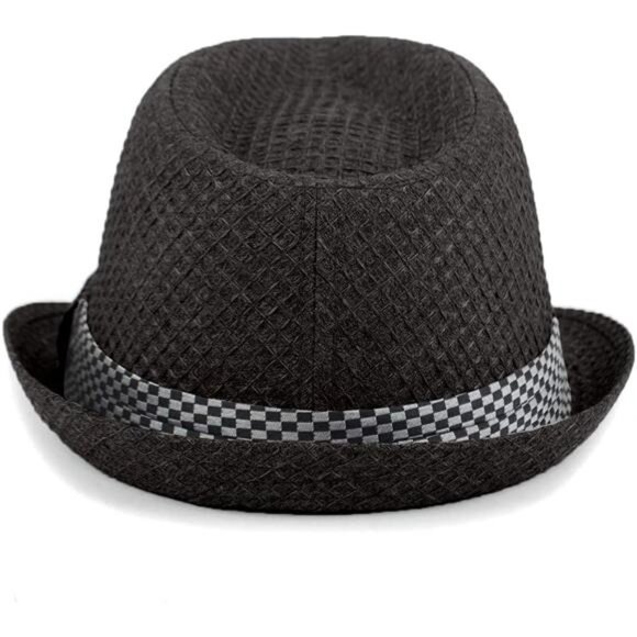 Unisex Short Brim Fedora -Hats for Men & Women + Straw Fedora Hats, Mesh Hats - Picture 5 of 8